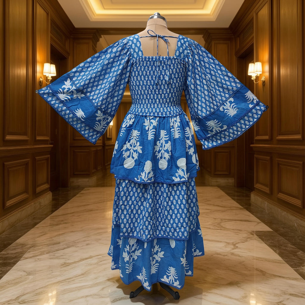 XS/S Rahima Printed Cotton Dress 54" Long Jalabiya