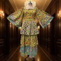 L/XL Rahima Printed Cotton Dress 57" Long Jalabiya
