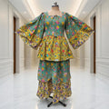 2XL/3XL Rahima Printed Cotton Dress 57" Long Jalabiya