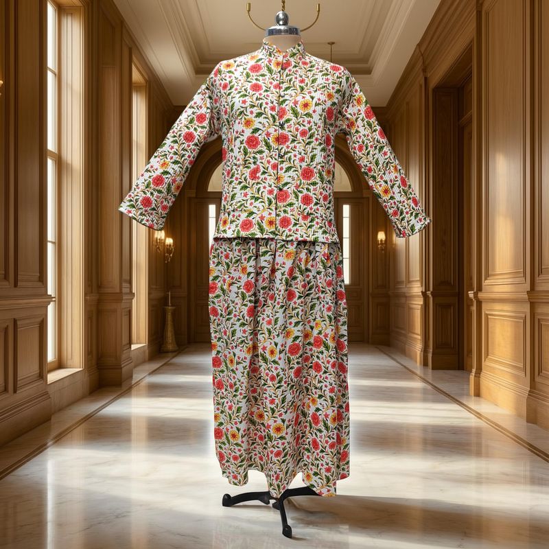 L/XL Cotton Jacket & Jalabiya Set length 57” Long