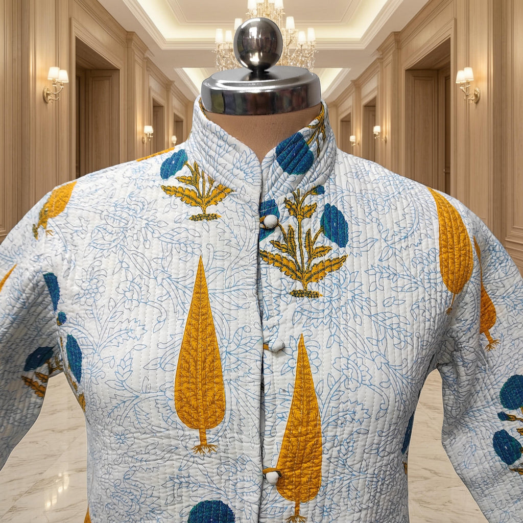 S/M Hira Cotton Jacket & Jalabiya Set length 57” Long