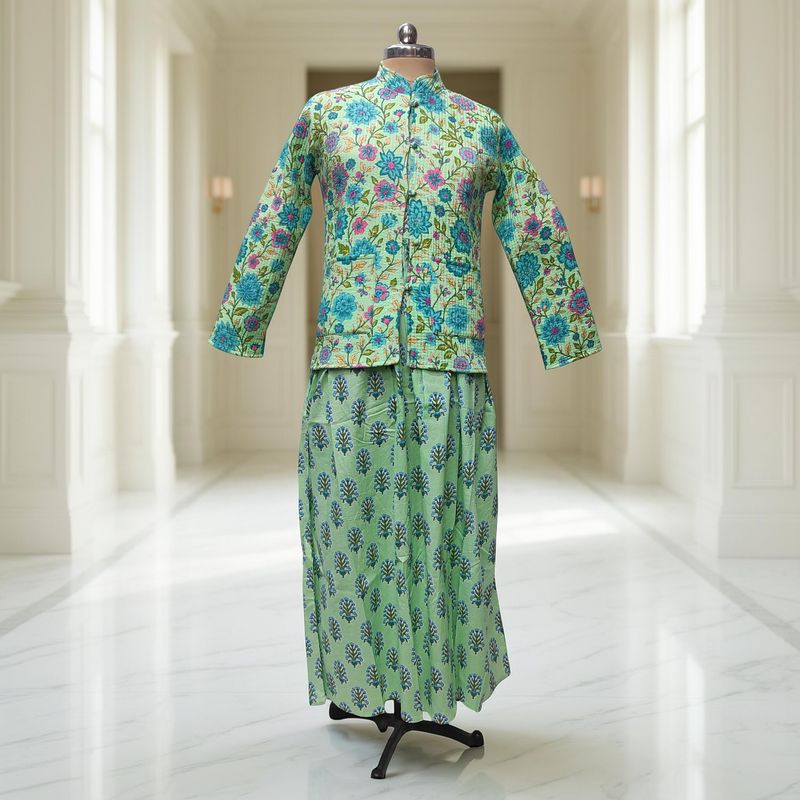 L/XL Cotton Jacket & Jalabiya Set length 57” Long