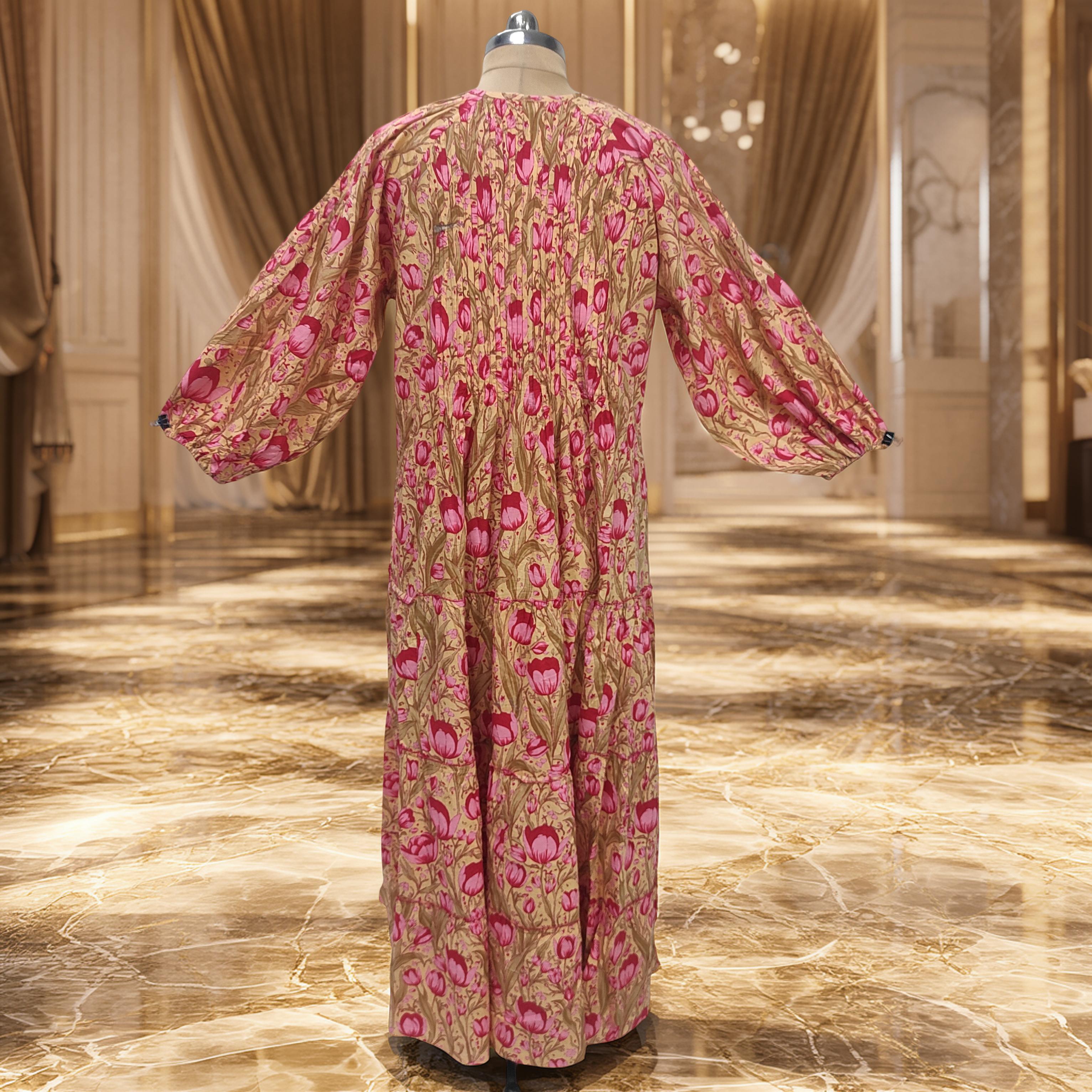 L-XL Fawz Cotton Dress Jalabiya 57" Long 25170-1322 JP