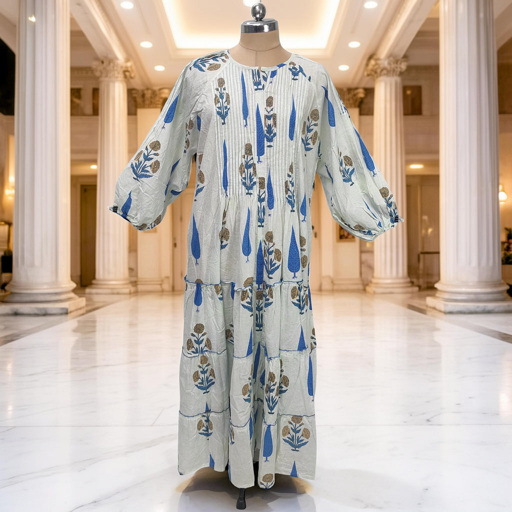 2XL-3XL Fawz Cotton Dress Jalabiya 57" Long 25171-1322 JP