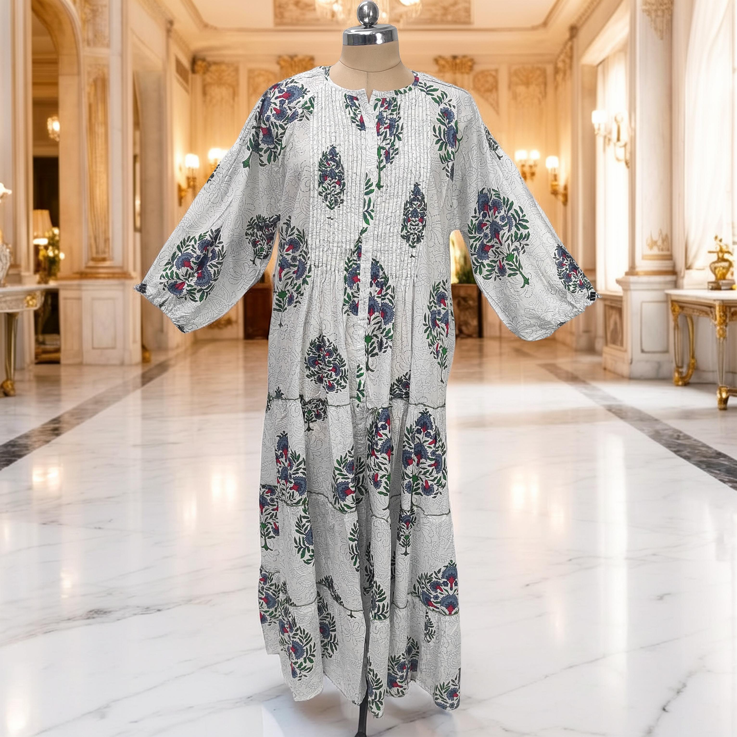 2XL-3XL Fawz Cotton Dress Jalabiya 57" Long 25172-1322 JP