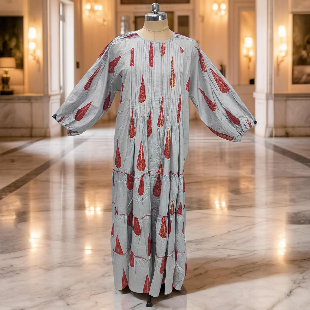 2XL-3XL Fawz Cotton Dress Jalabiya 57" Long 25174-1322 JP