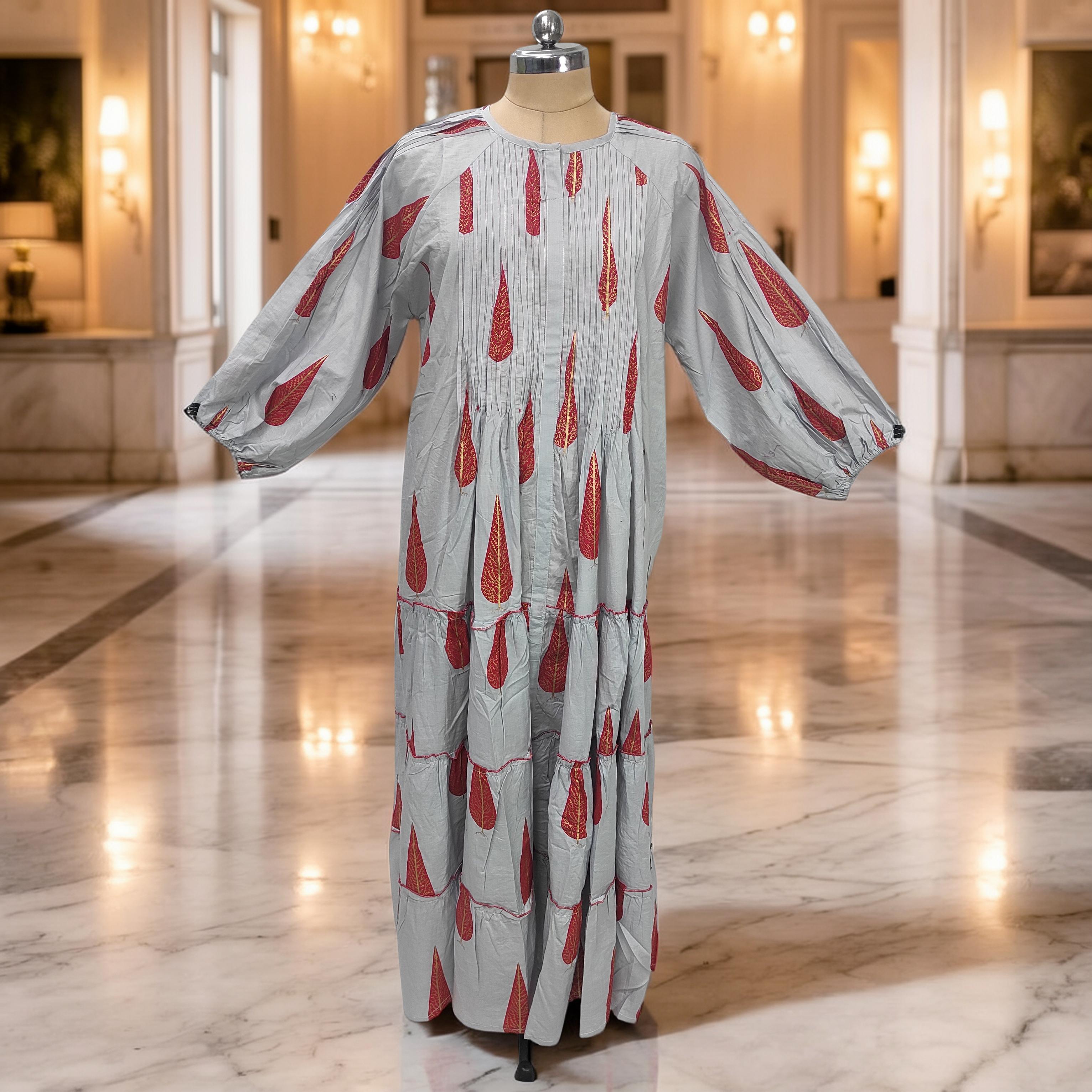 2XL-3XL Fawz Cotton Dress Jalabiya 57" Long 25174-1322 JP