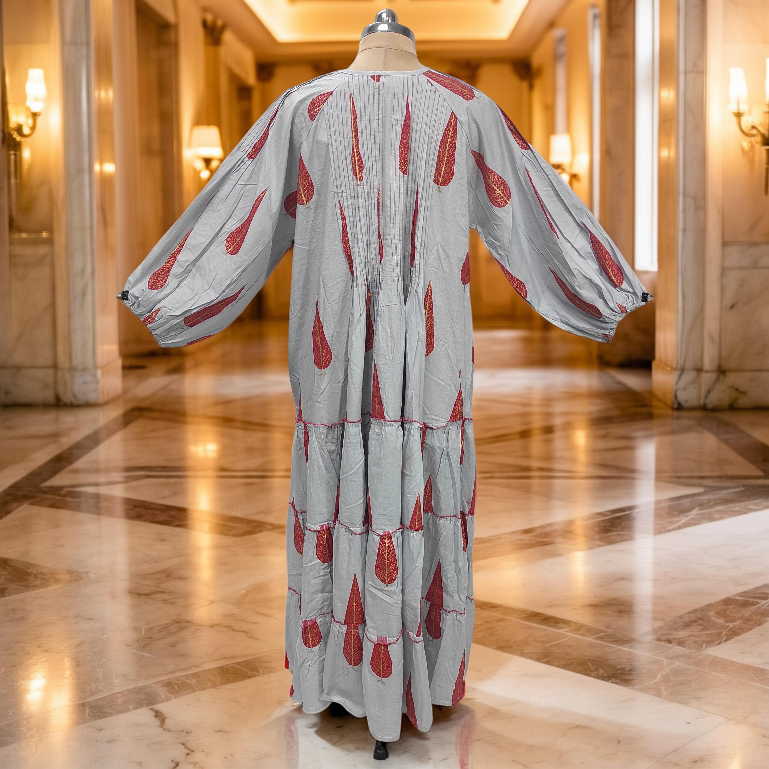 2XL-3XL Fawz Cotton Dress Jalabiya 57" Long 25174-1322 JP