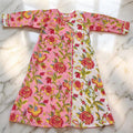 1-2 Year Lupiness Printed Cotton Girls Dress 24" Long Jalabiya 25184-1323 JP