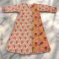 2-3 Year Lupiness Printed Cotton Girls Dress 30" Long Jalabiya 25188-1323 JP