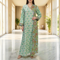 12-13  Year Lupines Printed Cotton Girls Dress 50" Long Jalabiya 25237-1323 JP