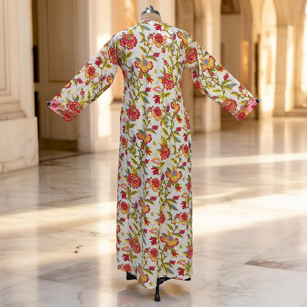 L-XL Lupiness Cotton Dress Jalabiya 57" Long 25265-1324 JP