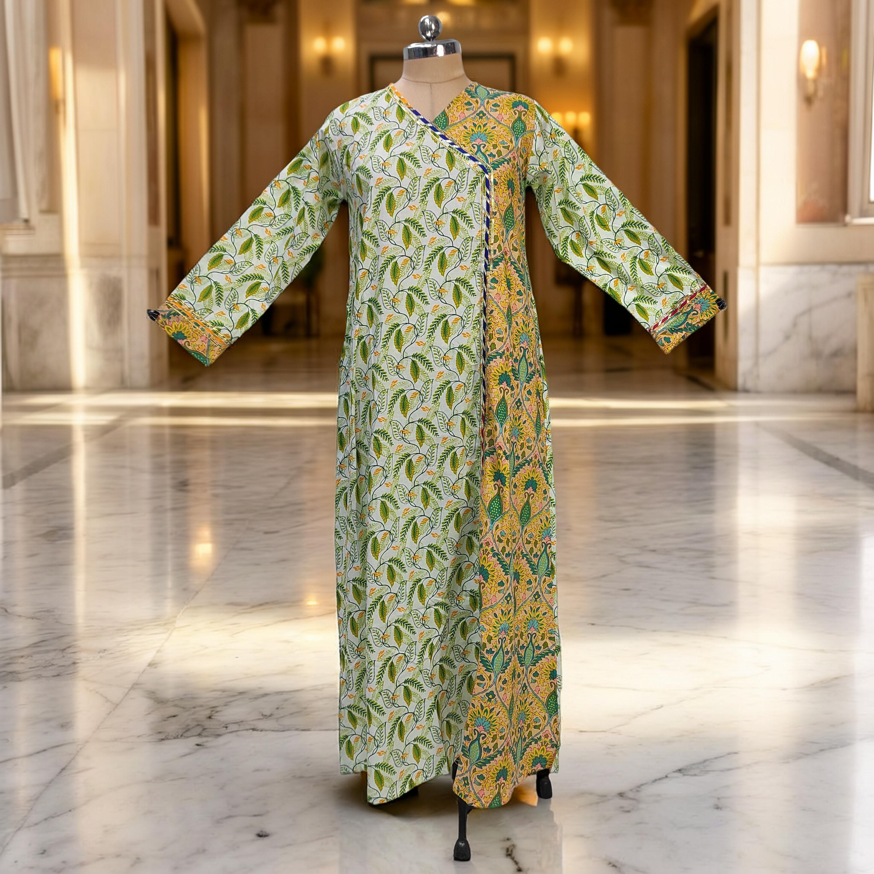L-XL Lupiness Cotton Dress Jalabiya 57" Long 25268-1324 JP