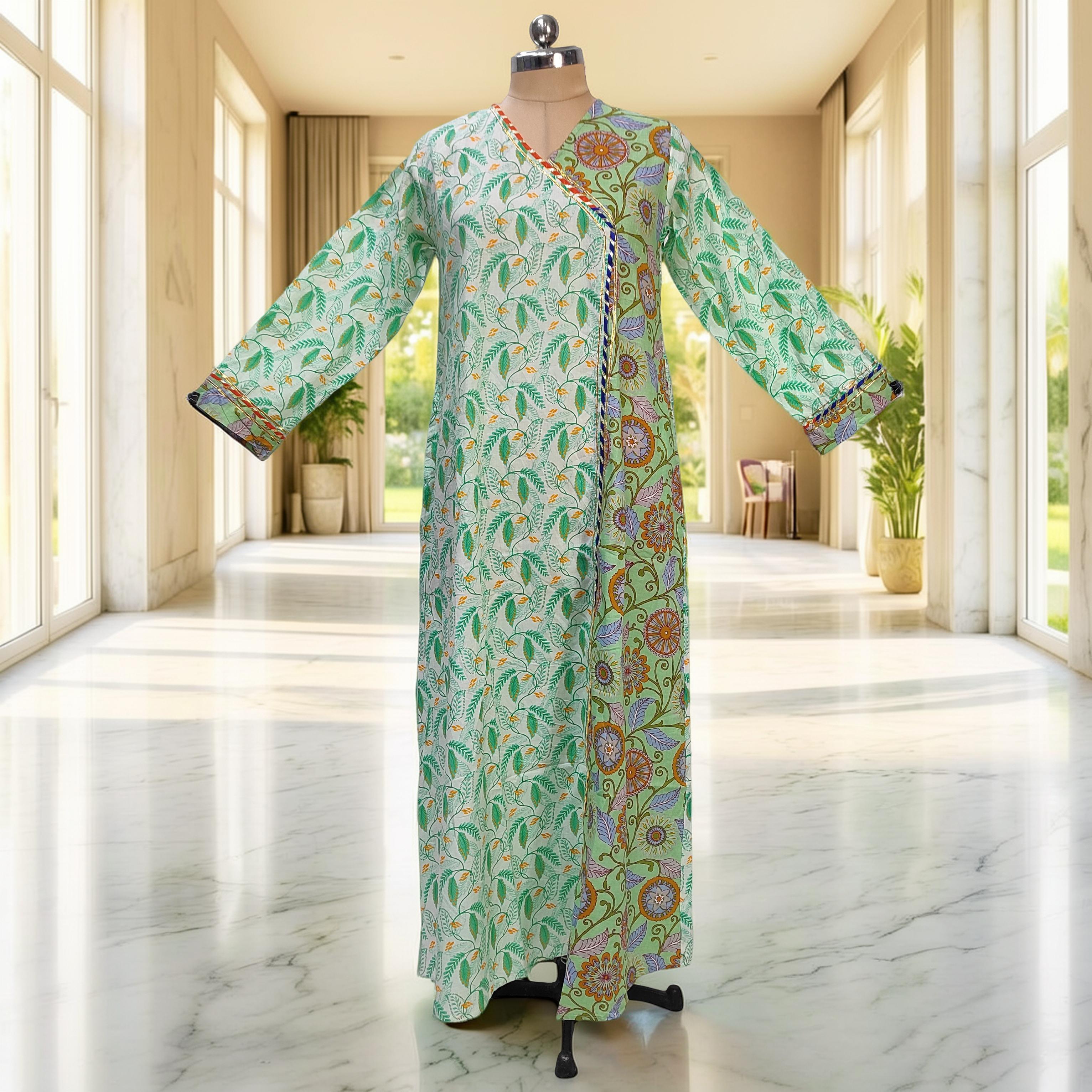 L-XL Lupiness Cotton Dress Jalabiya 57" Long 25270-1324 JP