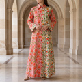 L/XL Singapore Printed Cotton Dress 57" Long Jalabiya 25307-1325 JP