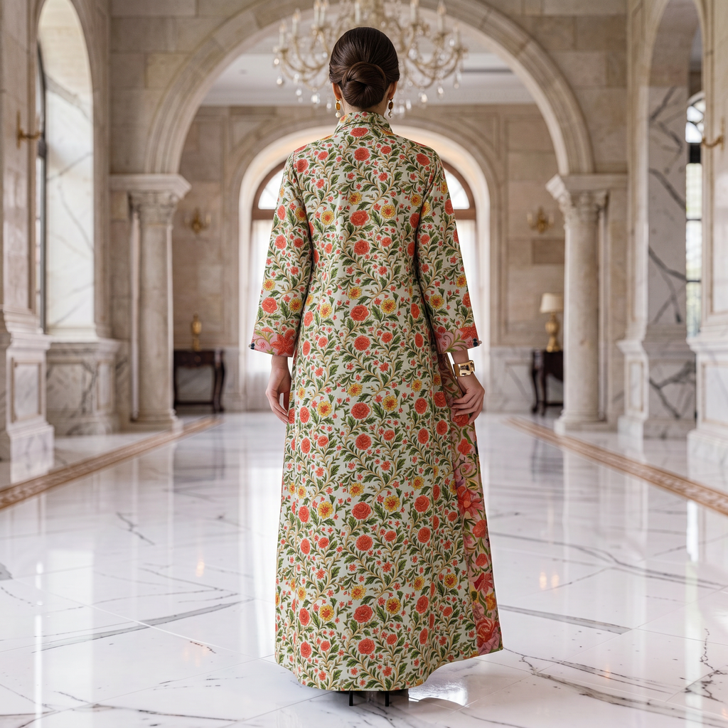 L/XL Singapore Printed Cotton Dress 57" Long Jalabiya 25311-1325 JP