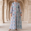 2XL/3XL Singapore Printed Cotton Dress 57" Long Jalabiya 25319-1325 JP