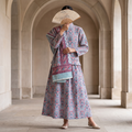 L-XL Hira Cotton Jacket & Jalabiya Set With Sheila length 57” Long 25385-1353 JP