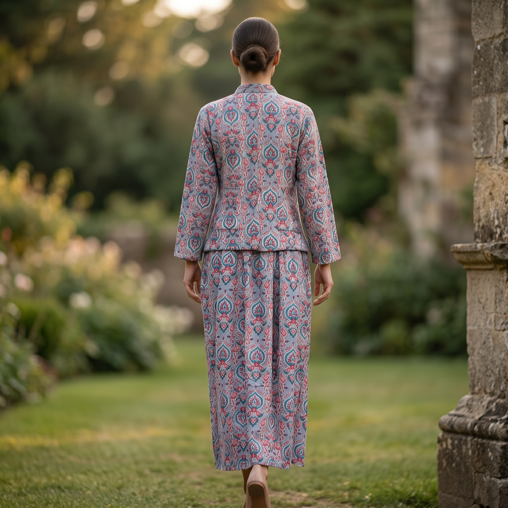 L-XL Hira Cotton Jacket & Jalabiya Set With Sheila length 57” Long 25385-1353 JP