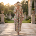 S-M Cotton Printed Jacket & Jalabiya Set length 57” Long 25389-1353 JP