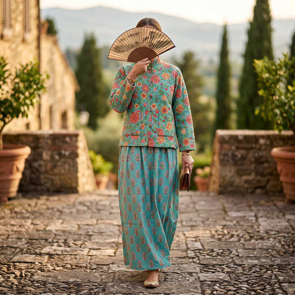 L-XL Cotton Jacket & Jalabiya Set length 57” Long 25392-1353 JP