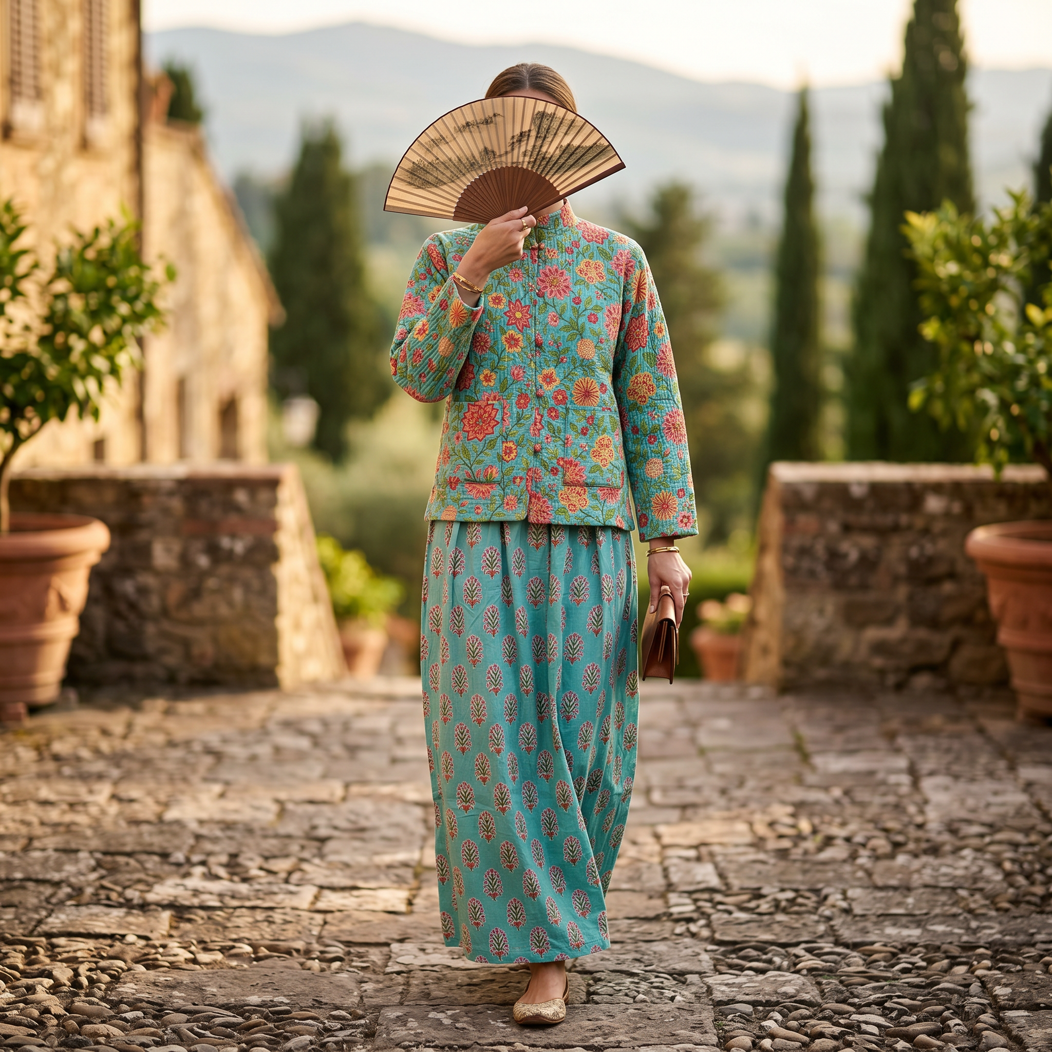 L-XL Cotton Jacket & Jalabiya Set length 57” Long 25392-1353 JP