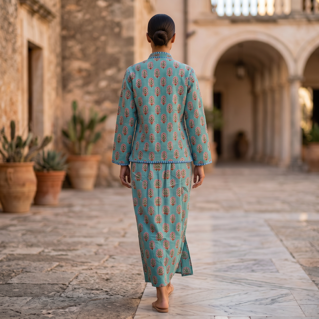 L-XL Cotton Jacket & Jalabiya Set length 57” Long 25392-1353 JP