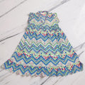 6-7 Year Amani Printed Cotton Girls Dress 38" Short Sleeves Jalabiya 25475-1399 JP
