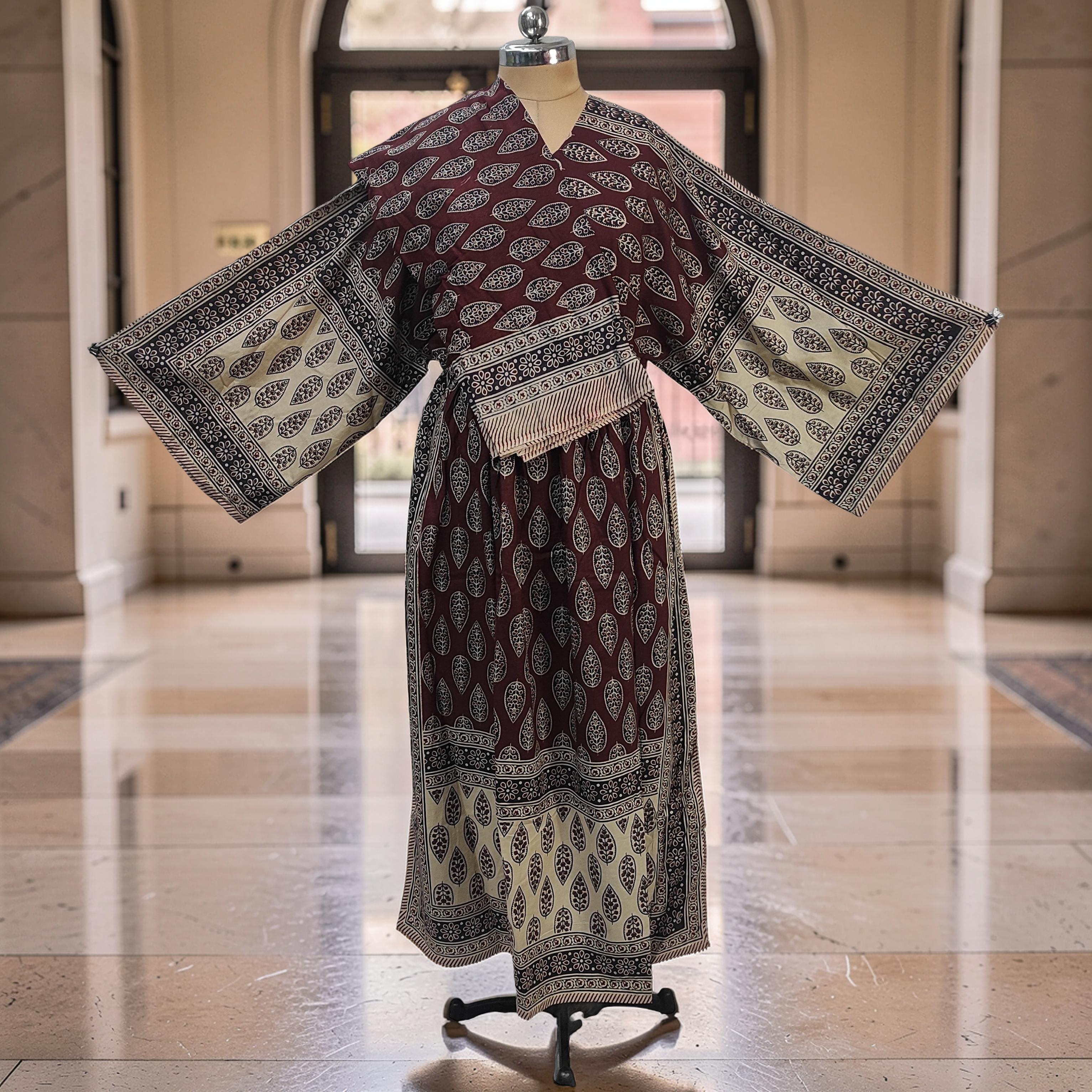 S-M Anam With Sheila Printed Cotton Dress 57" Long Jalabiya 25502-1329 JP