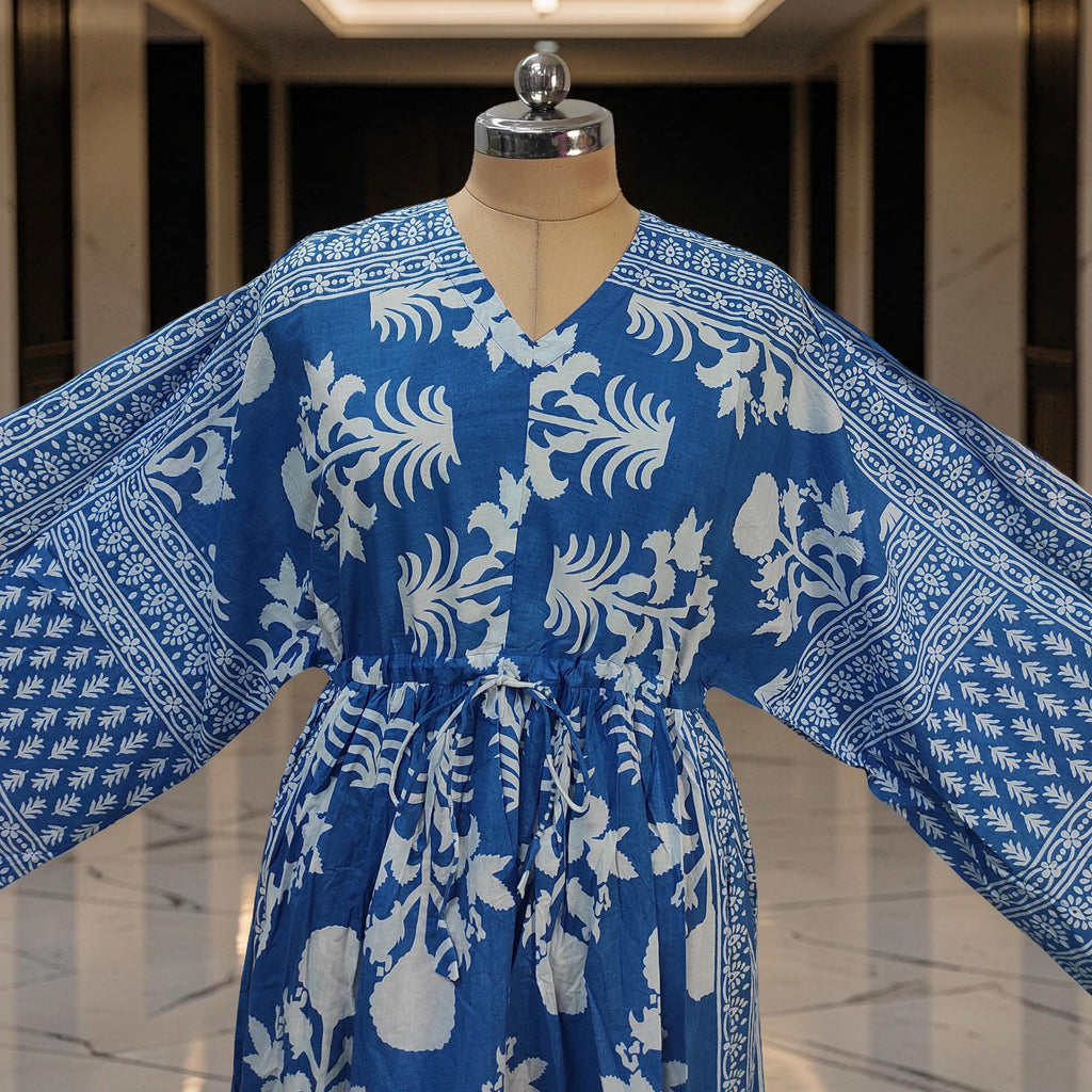 S-M Anam With Sheila Printed Cotton Dress 57" Long Jalabiya 25504-1329 JP