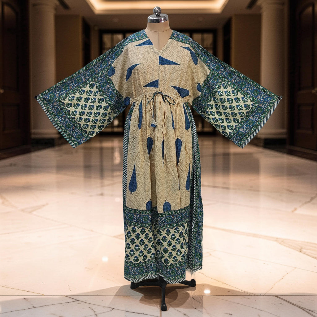 S-M Anam With Sheila Printed Cotton Dress 57" Long Jalabiya 25507-1330 JP