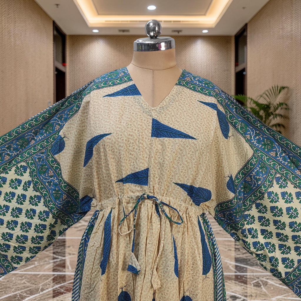 S-M Anam With Sheila Printed Cotton Dress 57" Long Jalabiya 25507-1330 JP