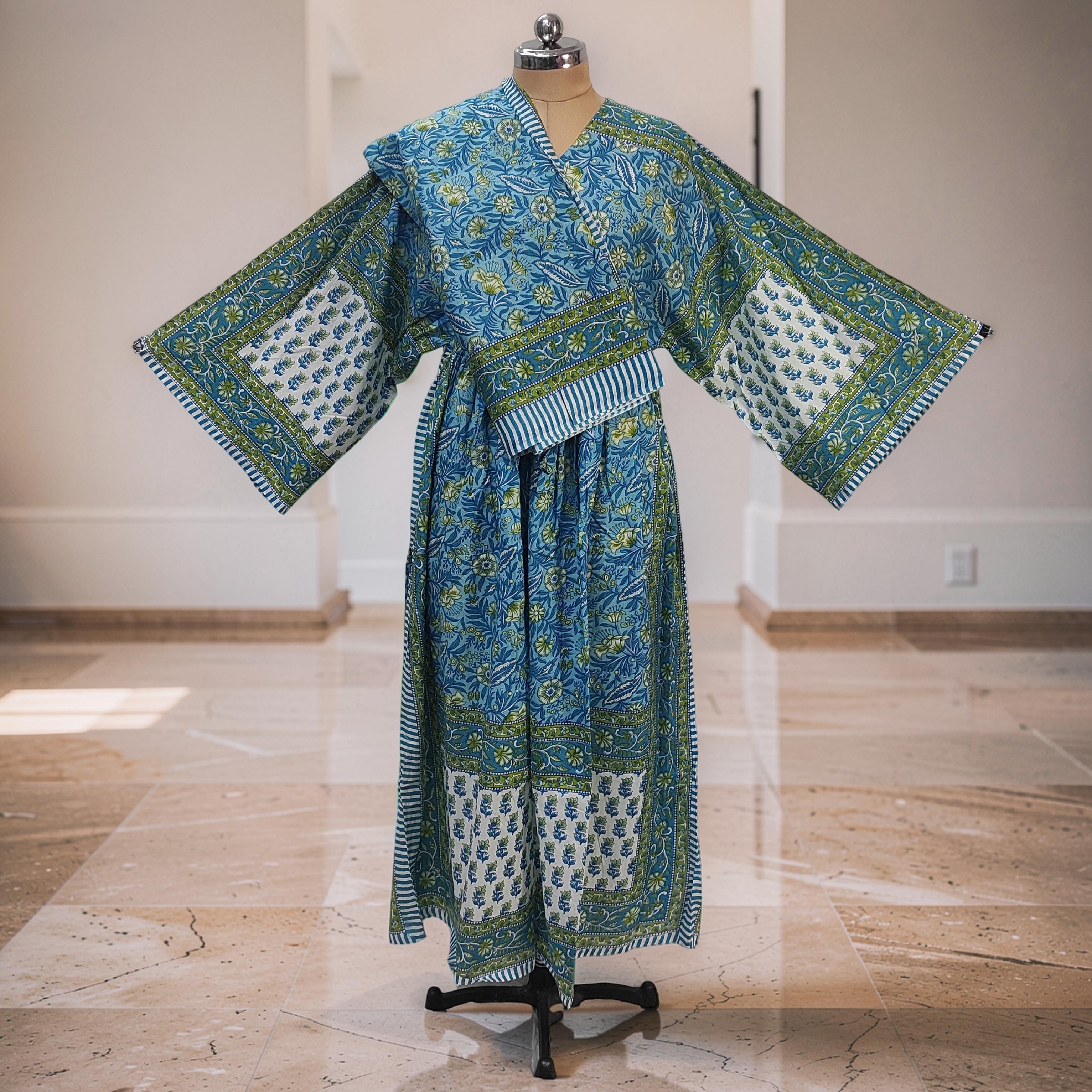 S-M Anam With Sheila Printed Cotton Dress 57" Long Jalabiya 25508-1330 JP