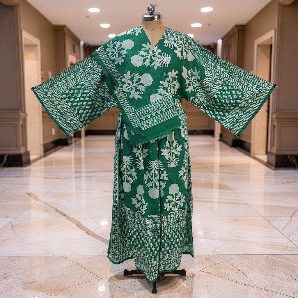S-M Anam With Sheila Printed Cotton Dress 57" Long Jalabiya 25509-1330 JP