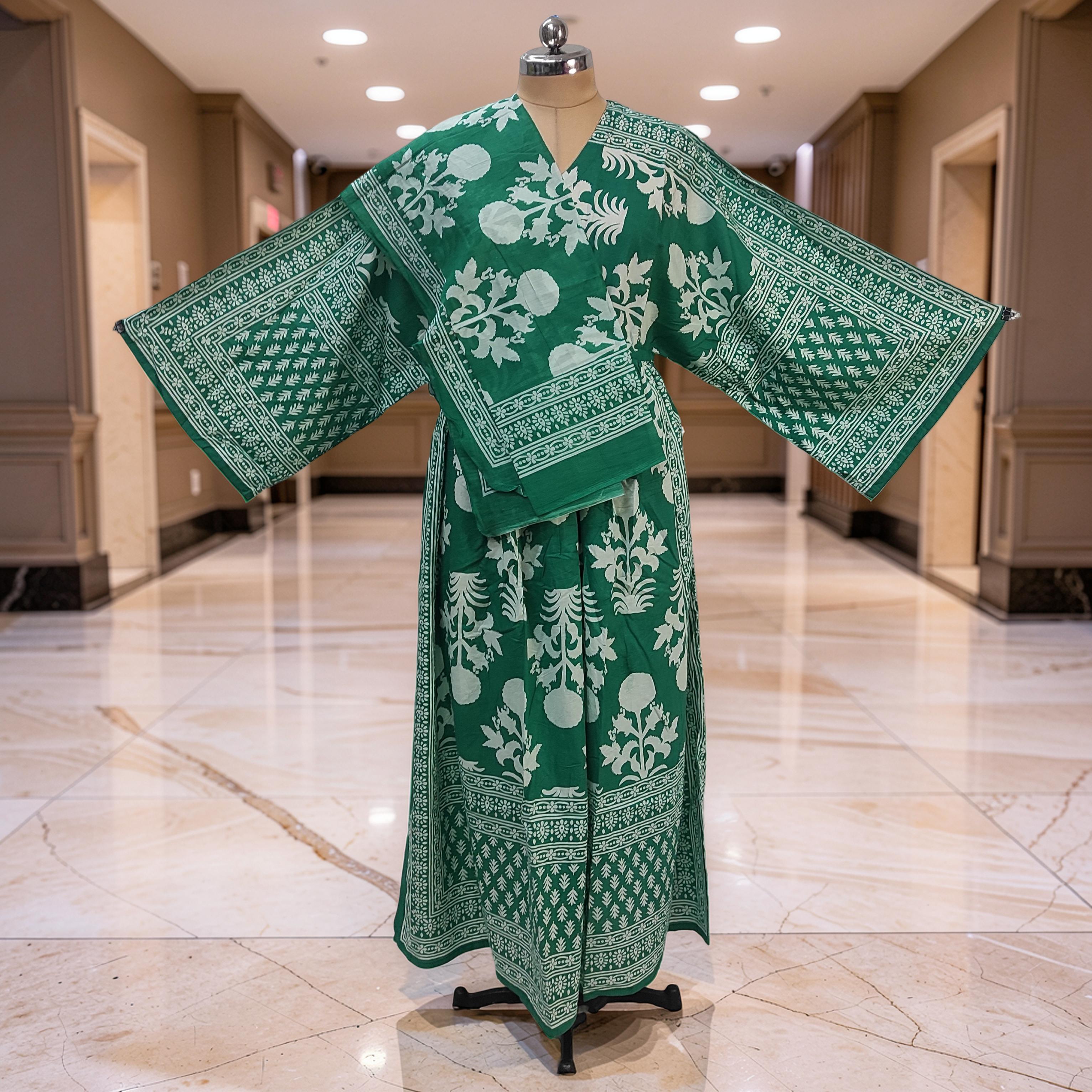 S-M Anam With Sheila Printed Cotton Dress 57" Long Jalabiya 25509-1330 JP