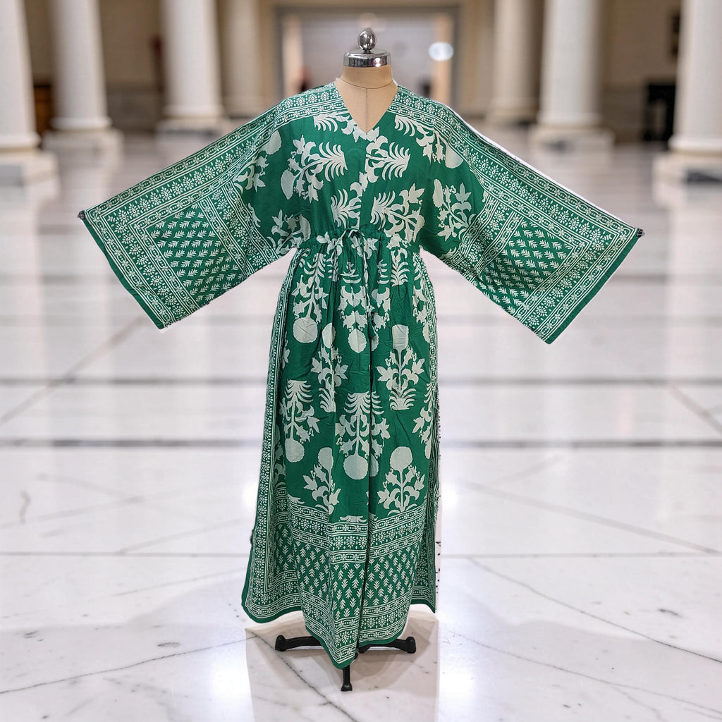 S-M Anam With Sheila Printed Cotton Dress 57" Long Jalabiya 25509-1330 JP