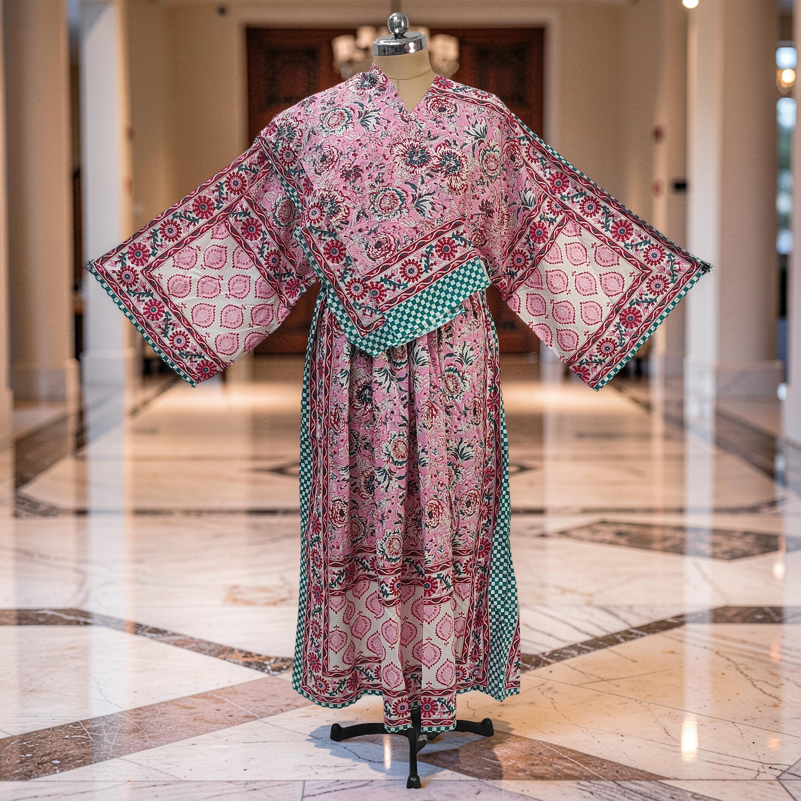 S-M Anam With Sheila Printed Cotton Dress 57" Long Jalabiya 25510-1330 JP
