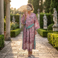 S/M Anam With Sheila Printed Cotton Dress Long Jalabiya 25510-1330 JP