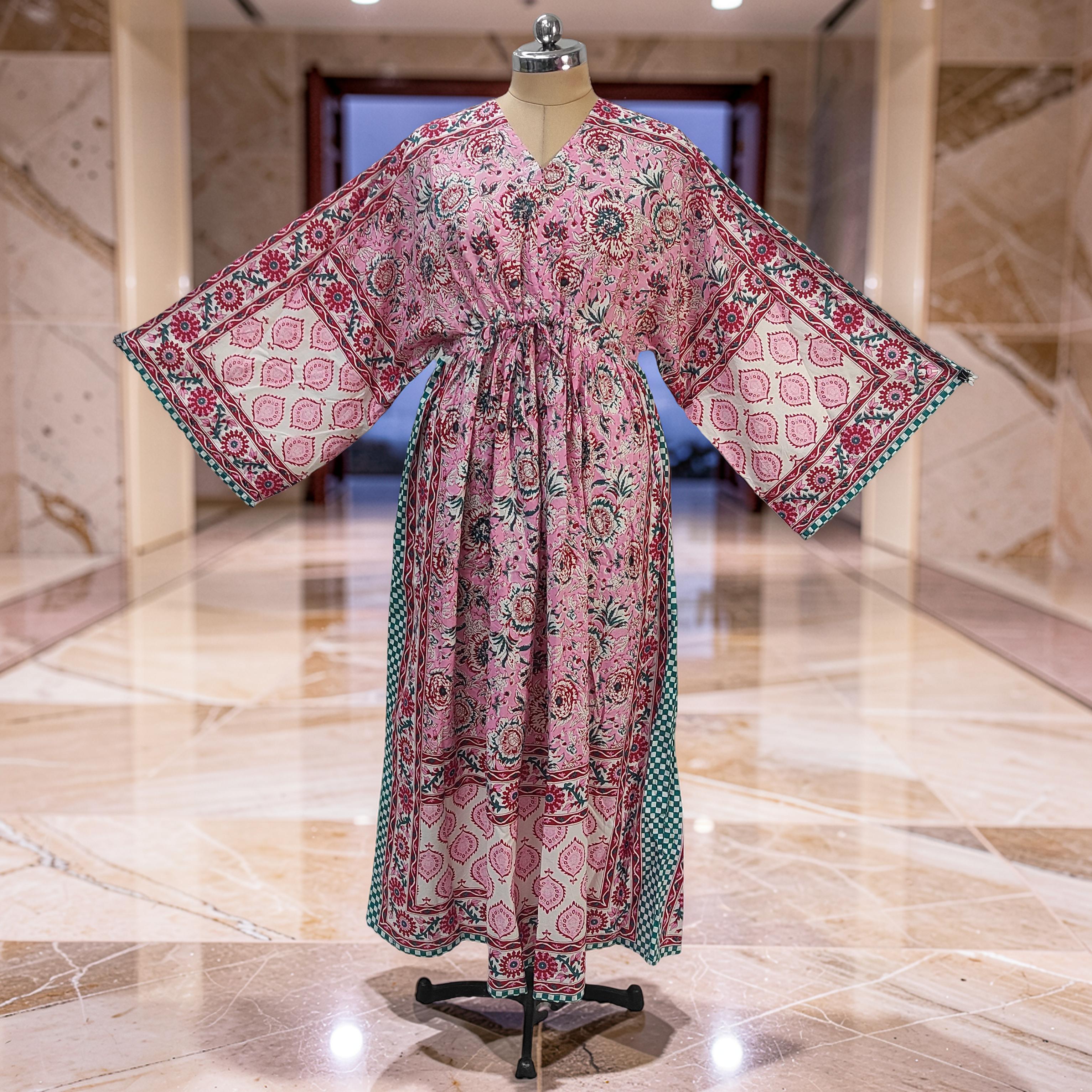 S-M Anam With Sheila Printed Cotton Dress 57" Long Jalabiya 25510-1330 JP