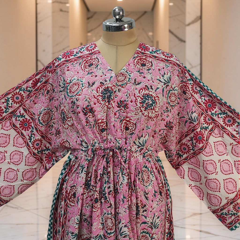 S-M Anam With Sheila Printed Cotton Dress 57" Long Jalabiya 25510-1330 JP