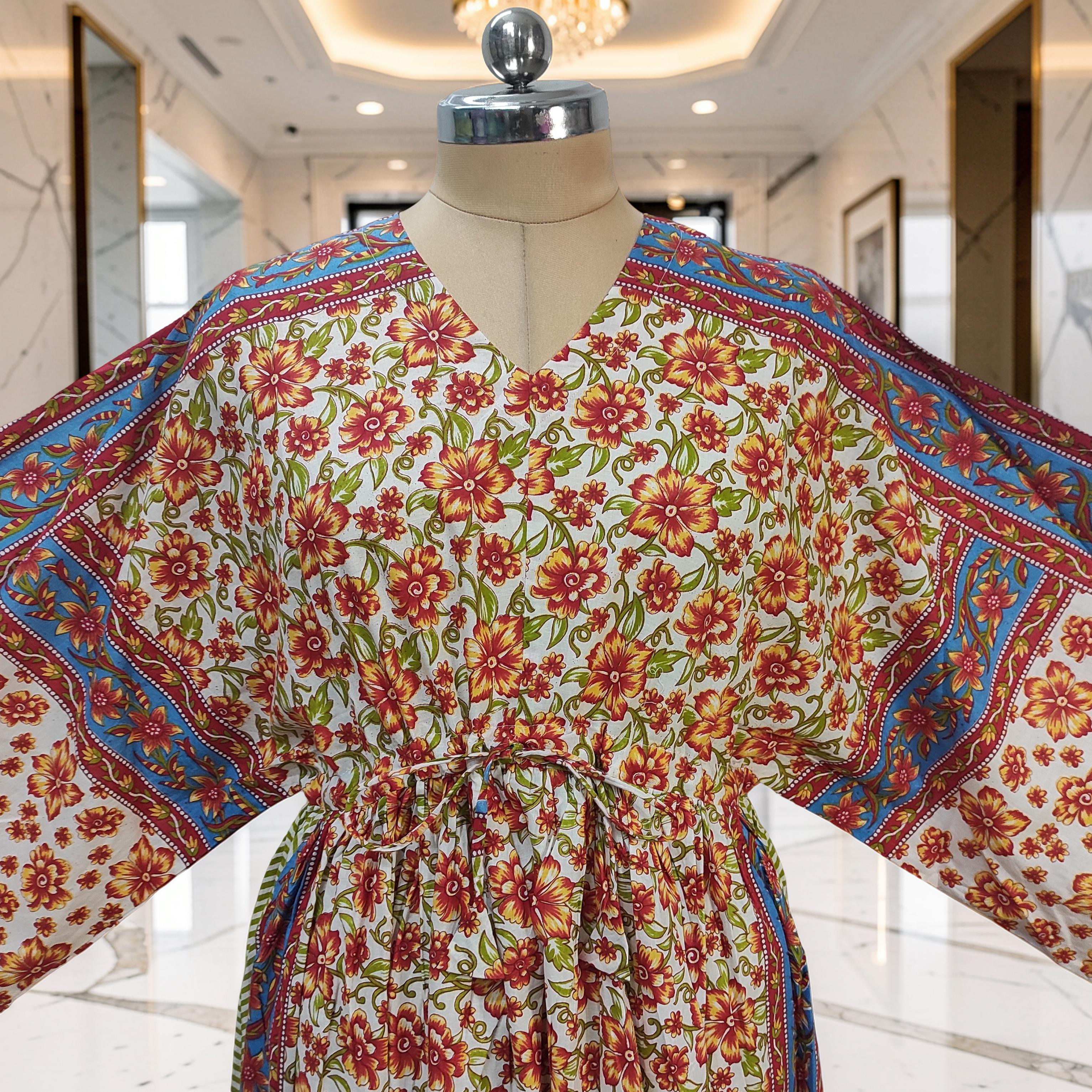 S-M Anam With Sheila Printed Cotton Dress 57" Long Jalabiya 25511-1330 JP