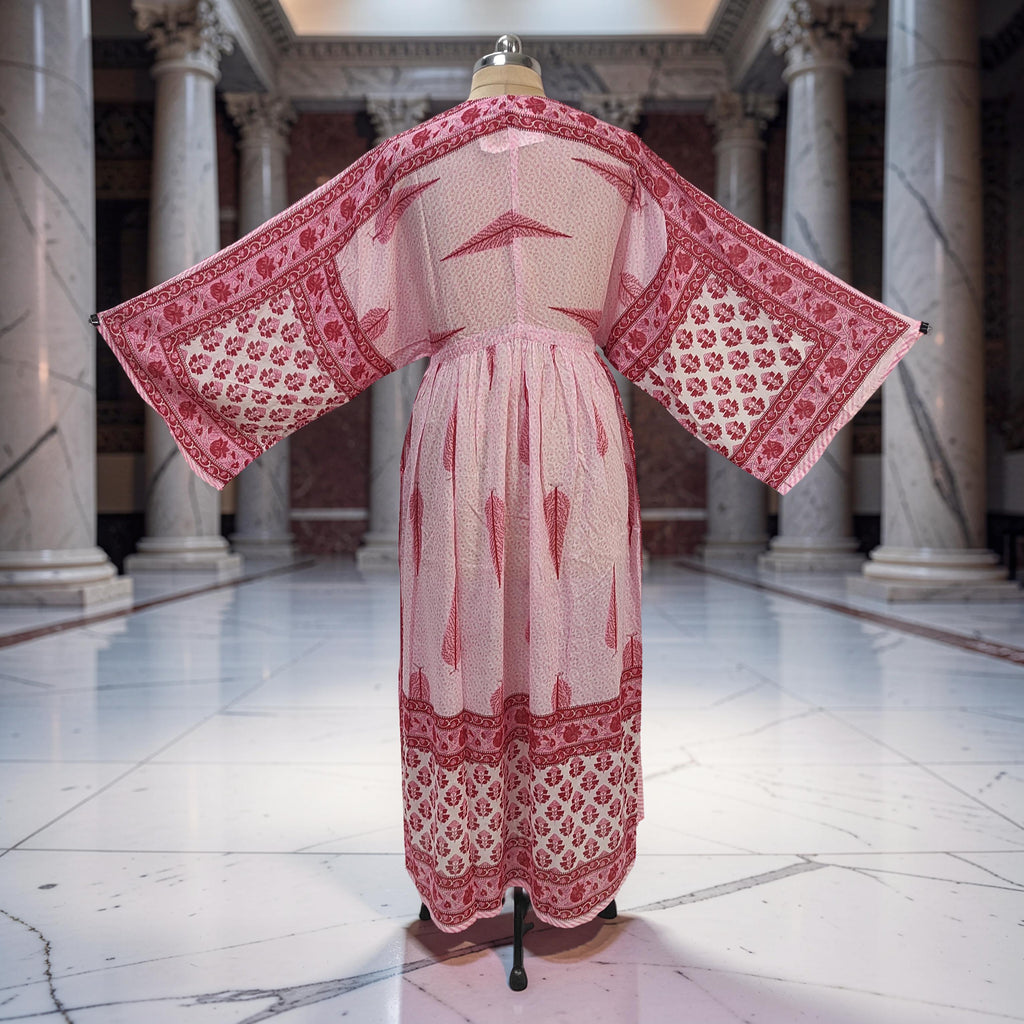 S-M Anam With Sheila Printed Cotton Dress 57" Long Jalabiya 25512-1330 JP