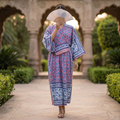 S-M Anam Printed Cotton Dress 57" Long Jalabiya With Sheila 25516-1332 JP