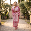 L-XL Anam Printed Cotton Dress 57" Long Jalabiya With Sheila 25524-1333 JP