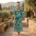 L-XL Anam Printed Cotton Dress 57" Long Jalabiya With Sheila 25526-1333 JP