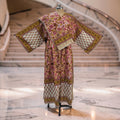L-XL Anam Printed Cotton Dress 57" Long Jalabiya With Sheila 25533-1335 JP
