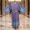 XS-S Anam Printed Cotton Dress 57" Long Jalabiya With Sheila 25536-1335 JP