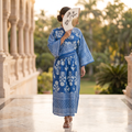 XS-S Anam Printed Cotton Dress 57" Long Jalabiya With Sheila 25538-1335 JP
