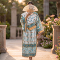 XS-S Cotton Printed Anam Dress 54" Long Jalabiya With Sheila 25546-1336 JP