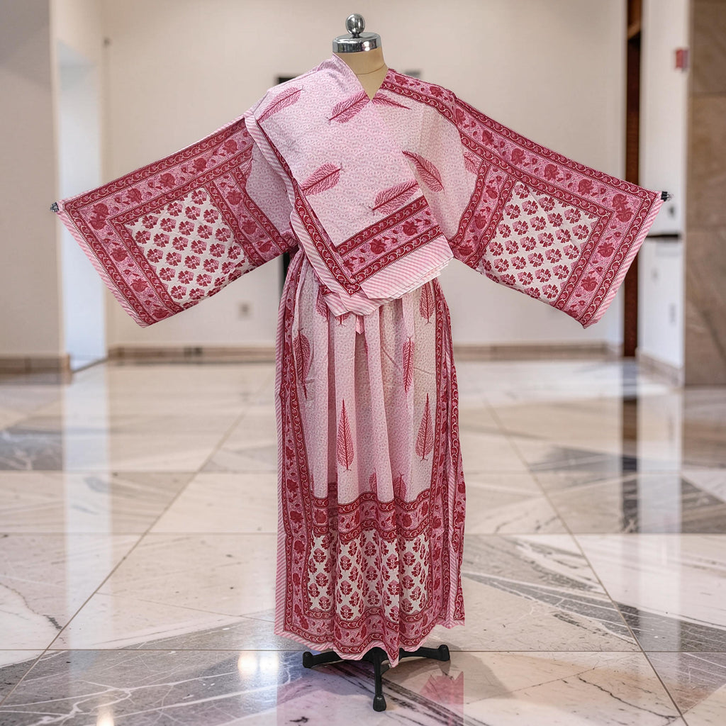 XS-S Anam With Sheila Printed Cotton Dress 54" Long Jalabiya 25547-1336 JP